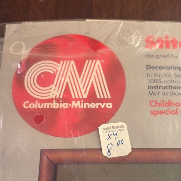 Vintage Columbia Minerva Crewl Kit "Decorating the Tree" Christmas Picture - Picture 2 of 5